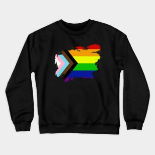 Progress Pride Rainbow Flag For Inclusivity Crewneck Sweatshirt